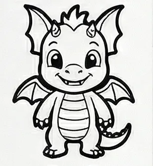 a drawing of a dragon with a big smile.webp